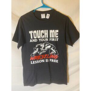 Boys Teens SIze Small Wrestling Tshirt Shirt Touch me your first Lesson is free